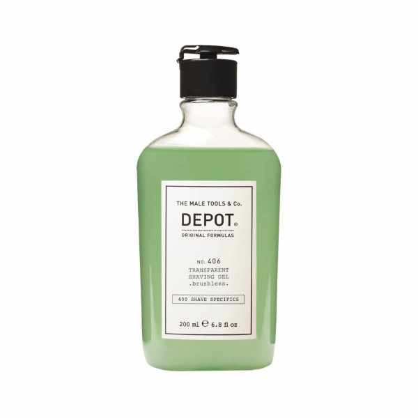 DEPOT No.406 TRANSPARENT SHAVING GEL BRUSHLESS