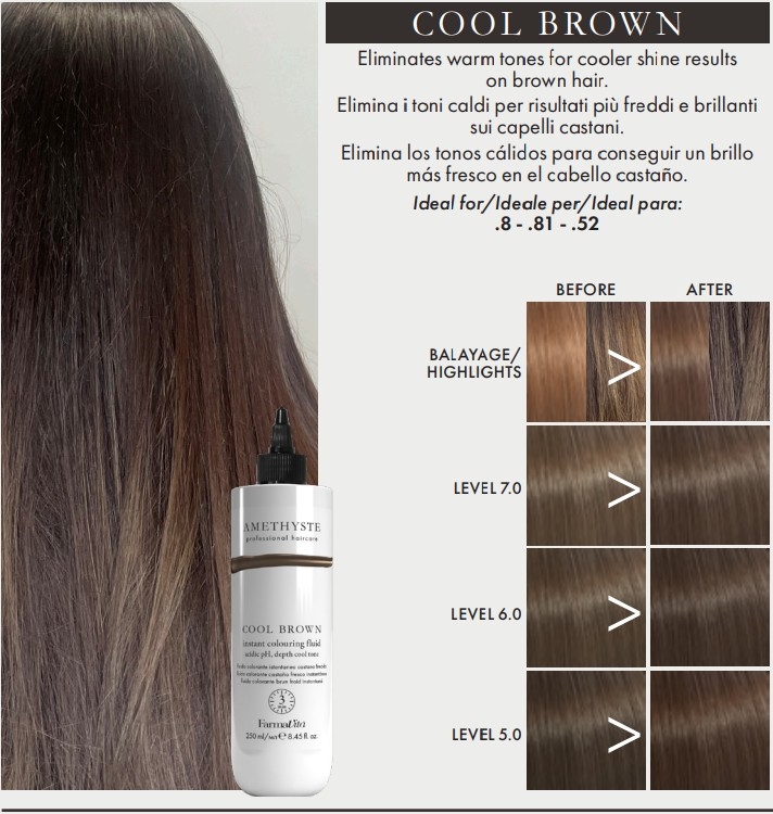 AMETHYSTE INSTANT COLOURING FLUID - COOL BROWN