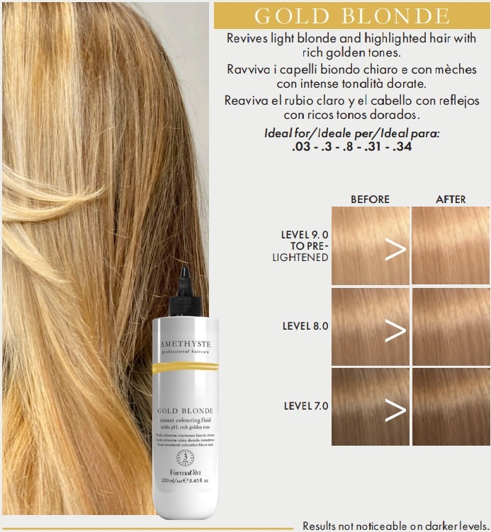 AMETHYSTE INSTANT COLOURING FLUID - GOLD BLONDE