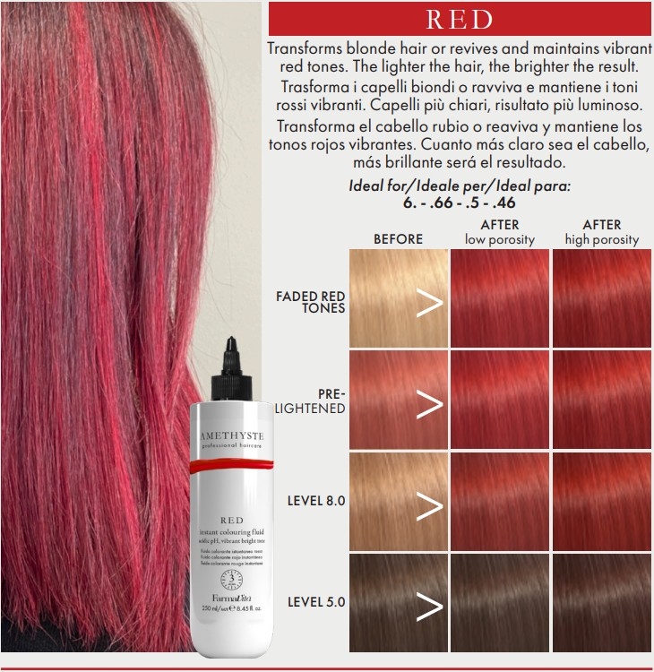 AMETHYSTE INSTANT COLOURING FLUID - RED