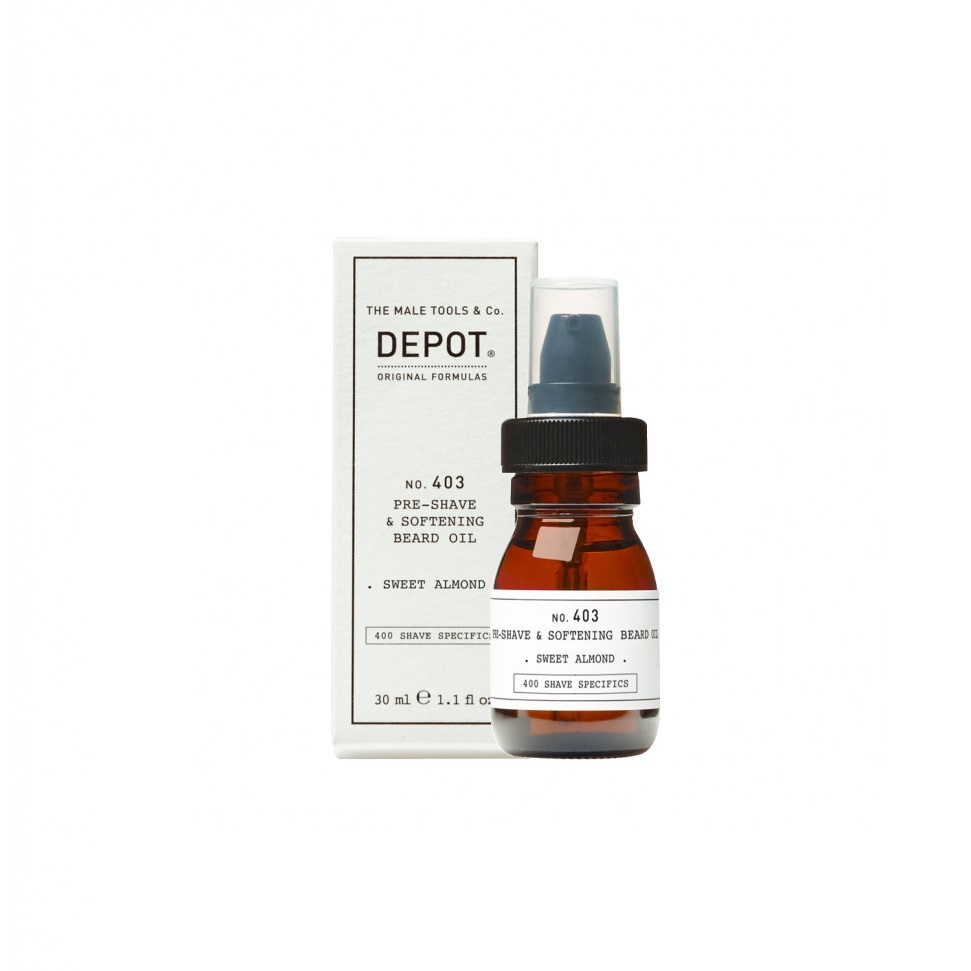 DEPOT No.403 PRE-SHAVE&SOFT BEARD OIL SWEET ALMOND