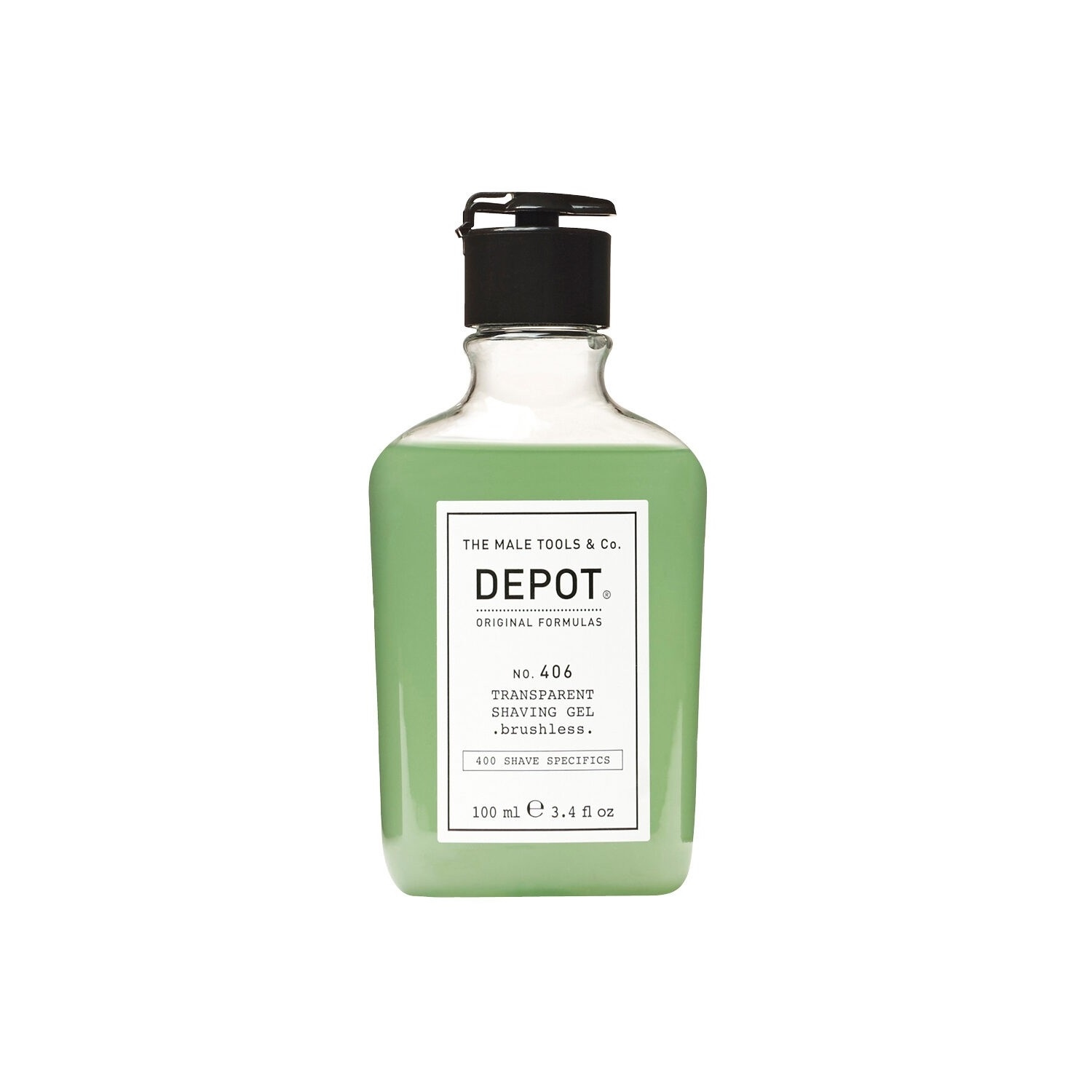 DEPOT No.406 TRANSPARENT SHAVING GEL BRUSHLESS