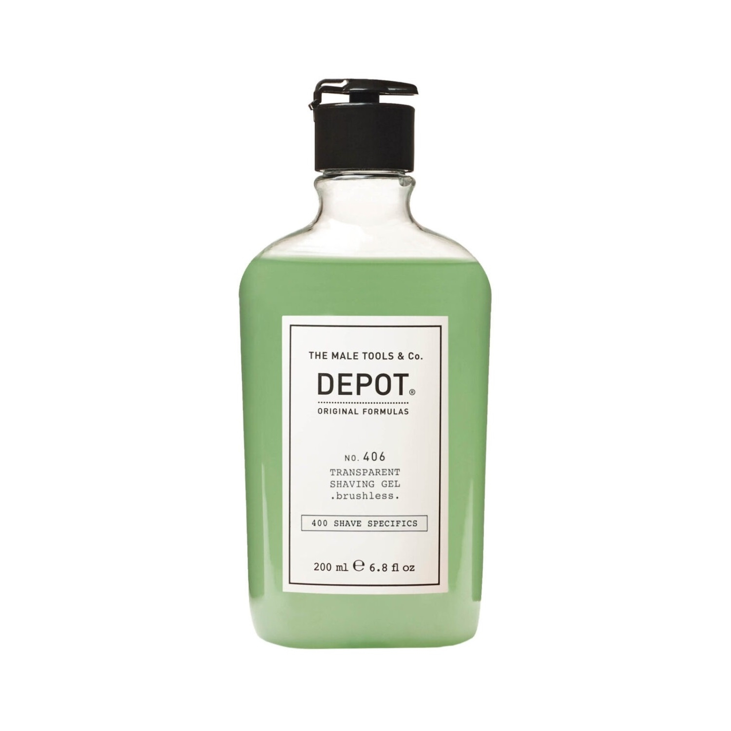 DEPOT No.406 TRANSPARENT SHAVING GEL BRUSHLESS