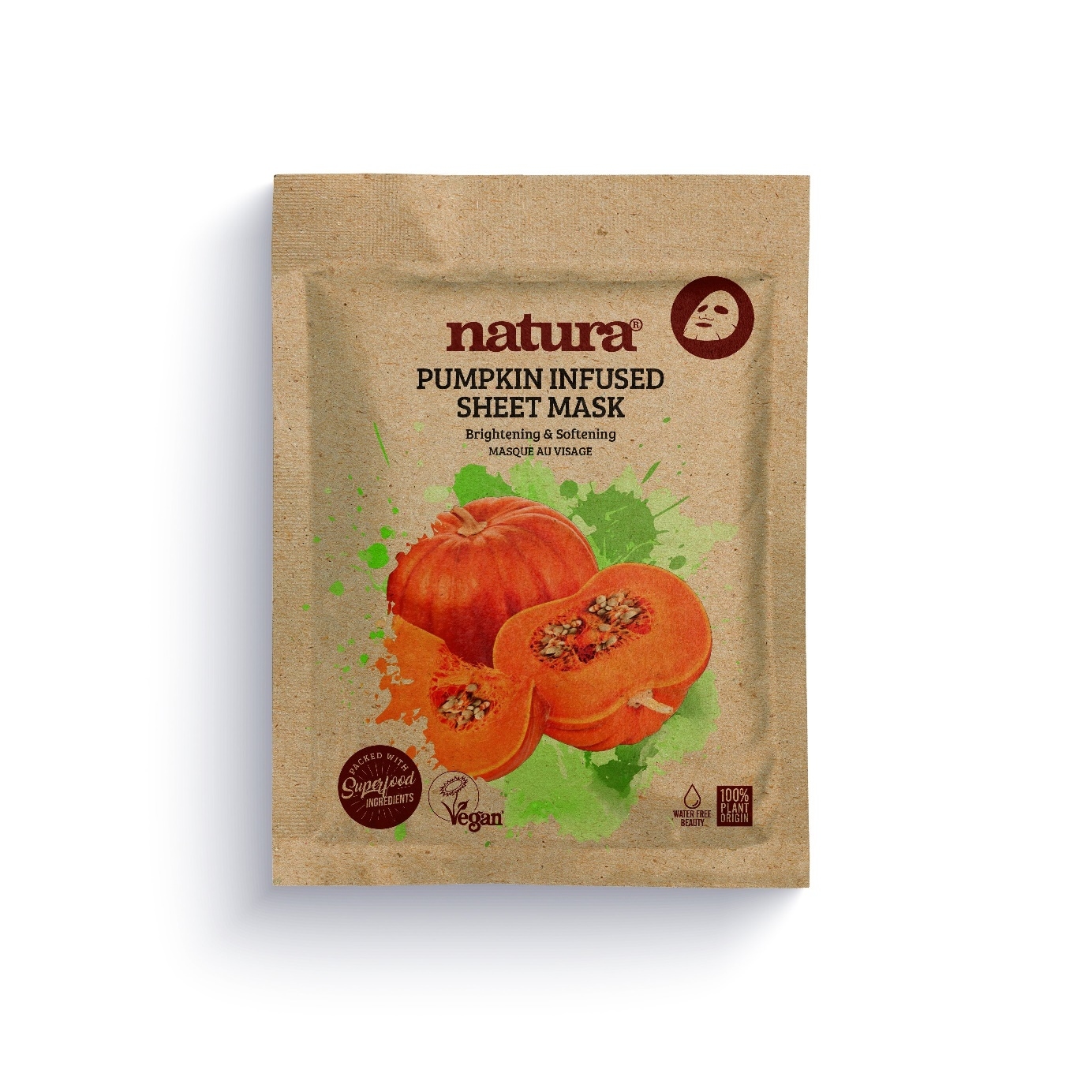 NATURA PUMPKIN INFUSED SHEET VEGAN MASK